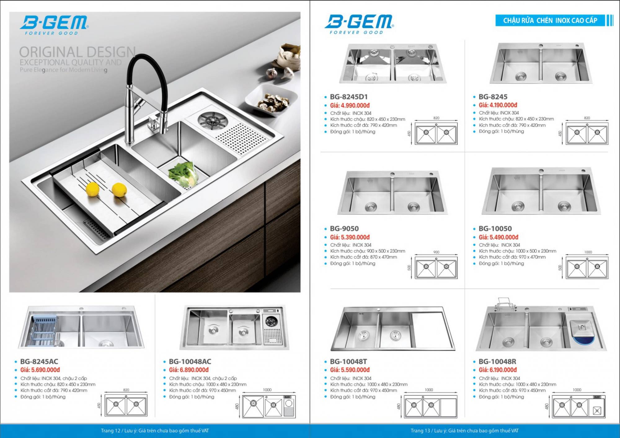 Thiết bị vệ sinh BGEM Catalogue và Bảng giá mới nhất /Page 7